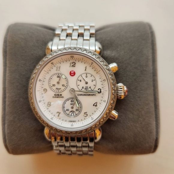 Michele Accessories - Michele csx diamond chronograph watch